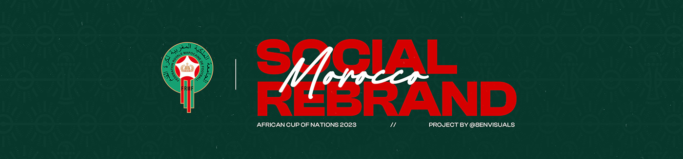 Morocco football Socialmedia brand identity sports visual identity futebol Sports Design Rebrand Brand Design