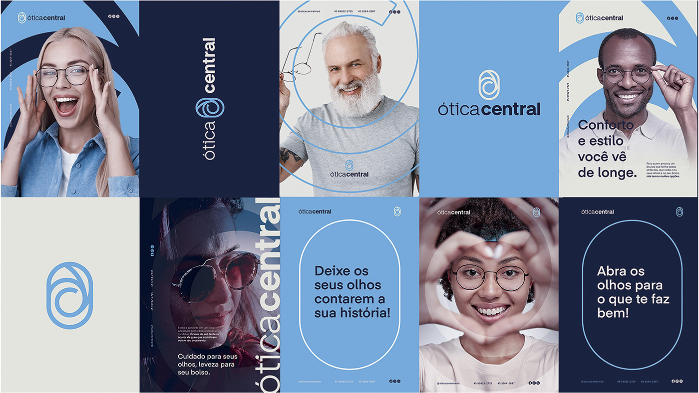 optical OTICA óculos identidade visual Brand Design optics