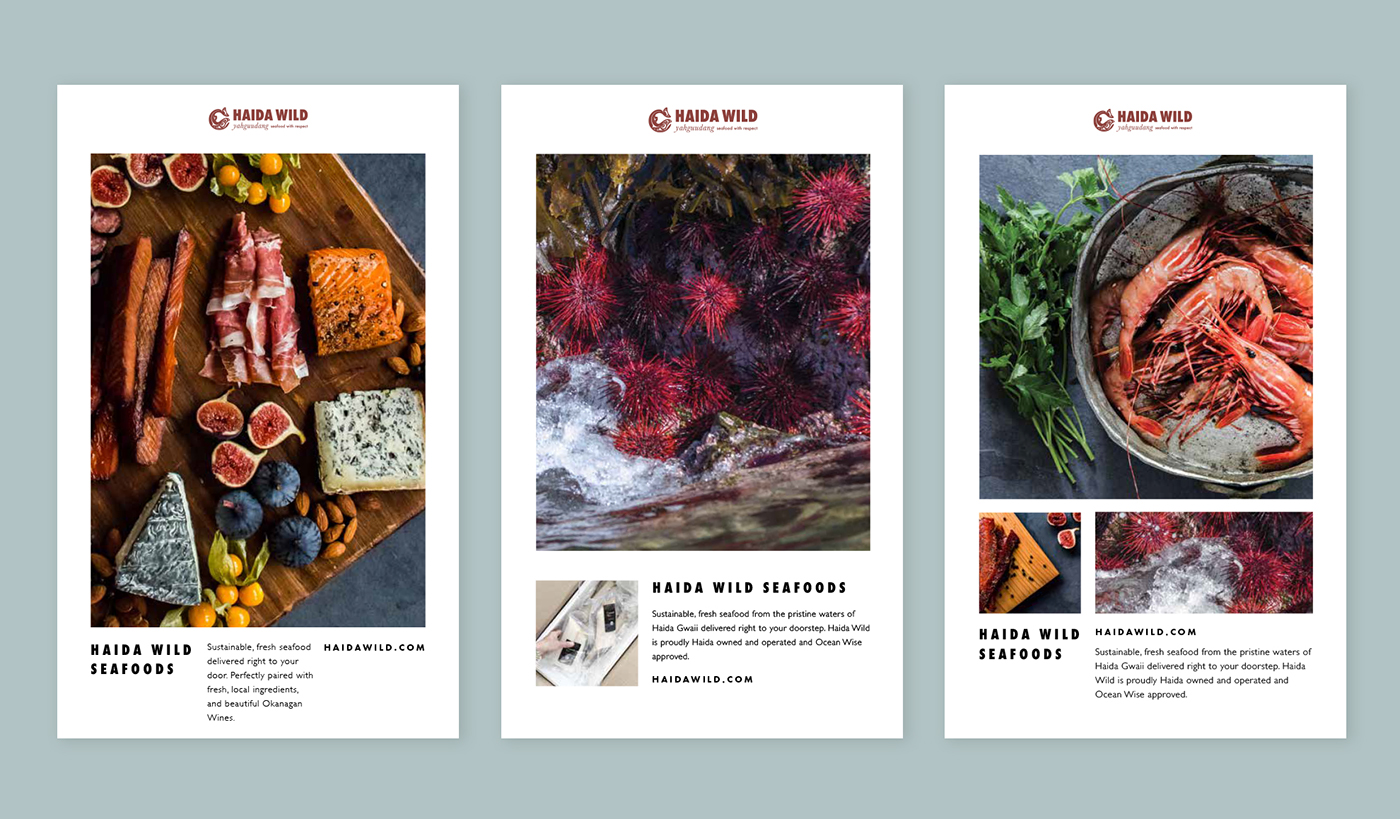 rebranding branding  fish seafood haida Mockup Food  Photography  product styling first nations