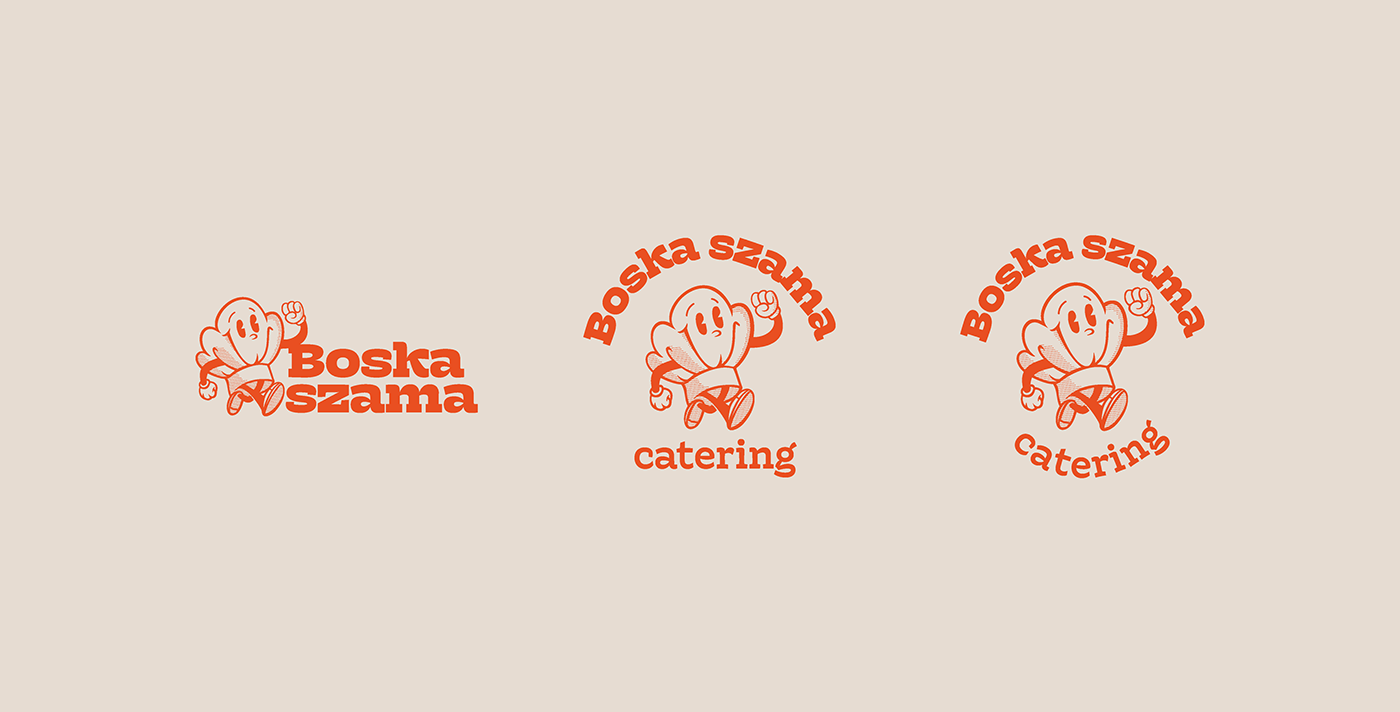 design logo identity cartoon brand identity Web Design  Website Figma catering restaurant