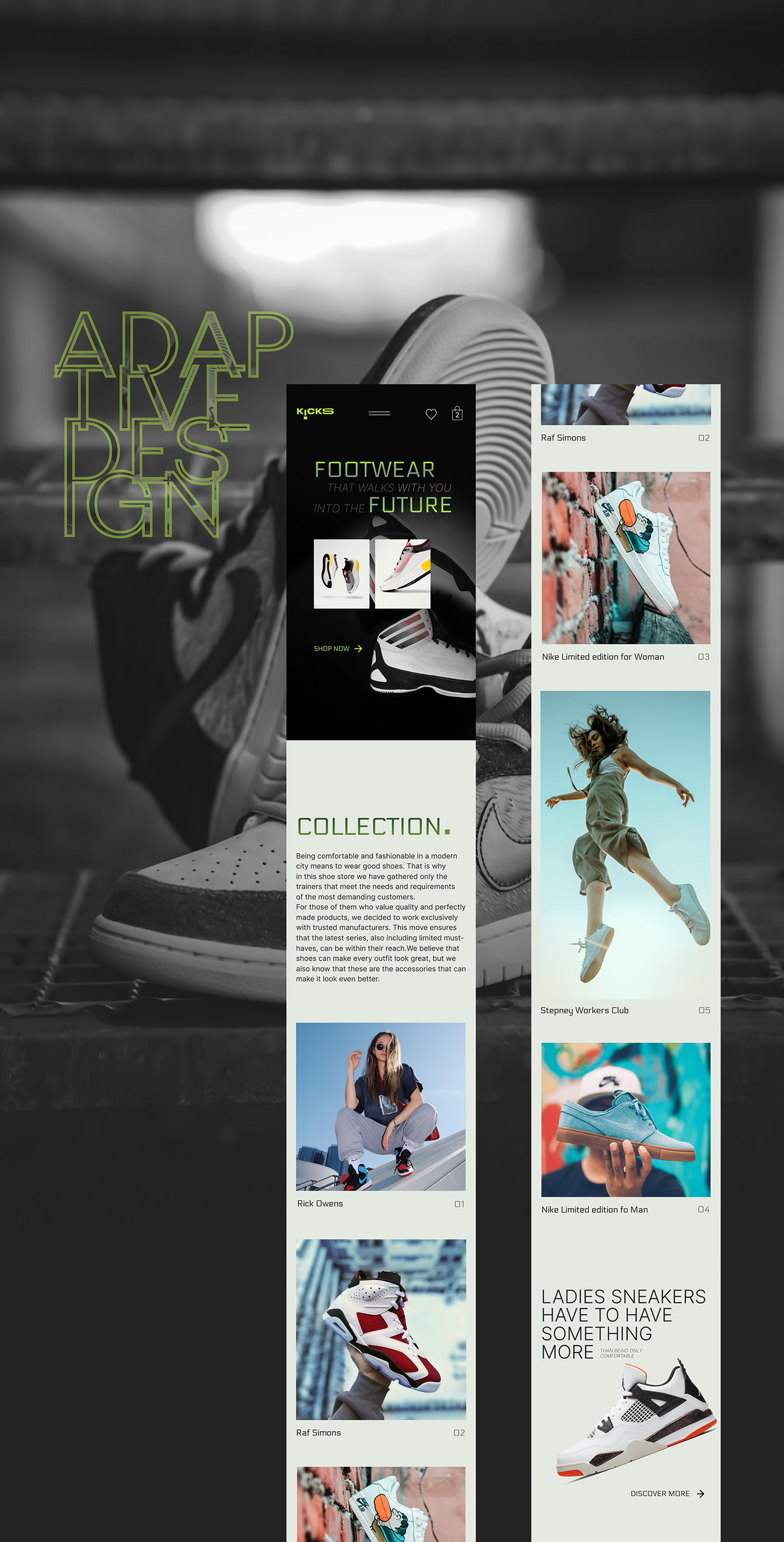 e-commerce UI/UX uidesign uxdesign Figma Website footwear shoes Fashion 