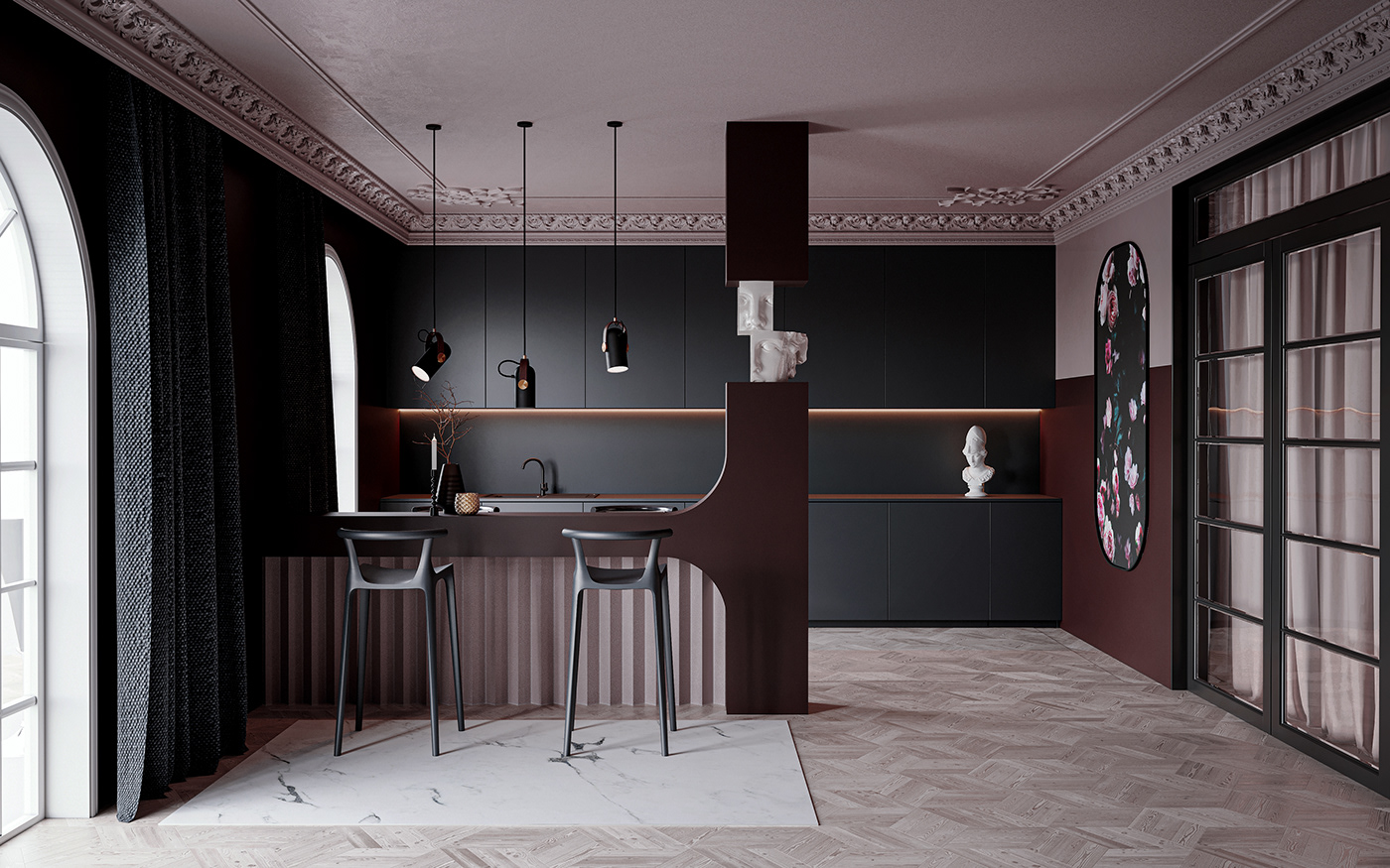 architecture archviz CGI corona render  interior design  minimal modern simpl visualization