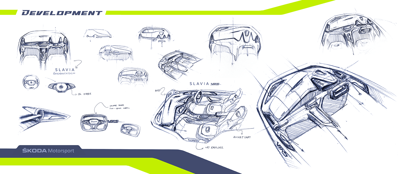 Car Interior Automotive design concept brand identity Skoda automobile design transportation Vehicle car