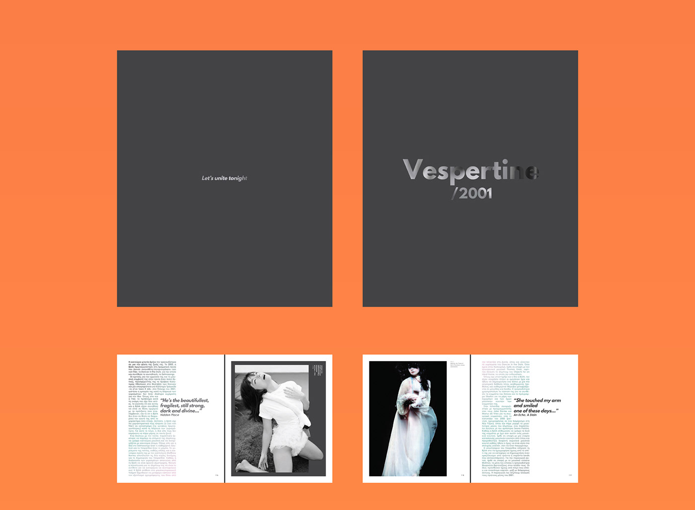 editorial design graphic merchandise Packaging bjork gradient books Photography  identity
