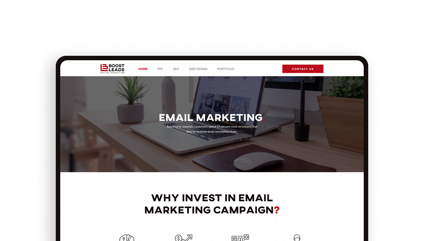 business digital leads marketing   sales advertise clean cretive Email White