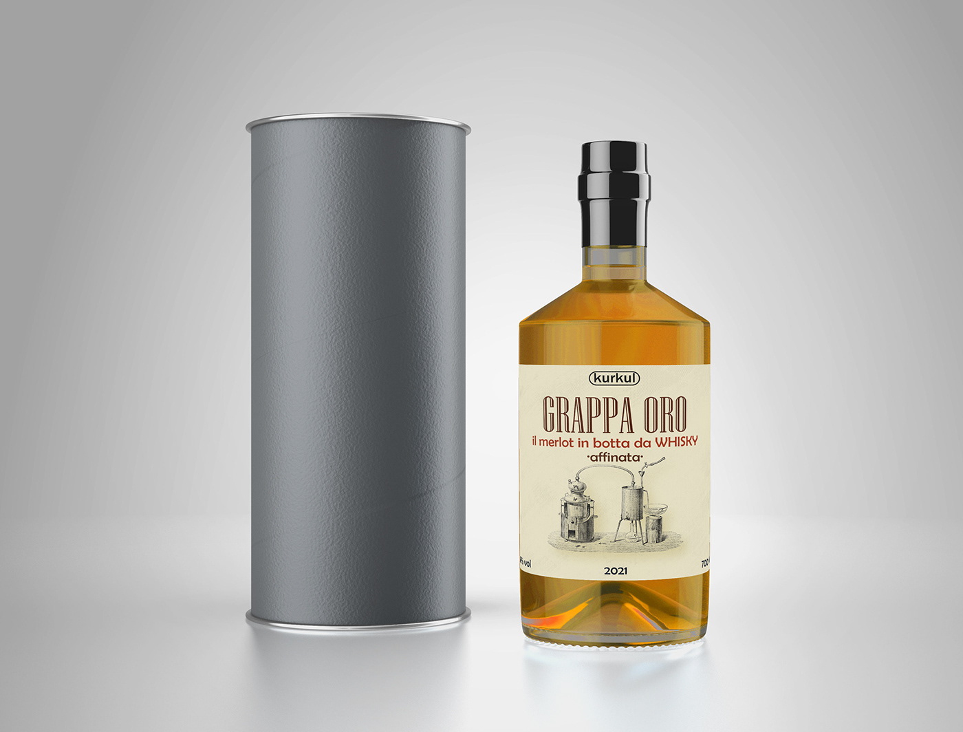 Advertising  grappa Label packaging design product