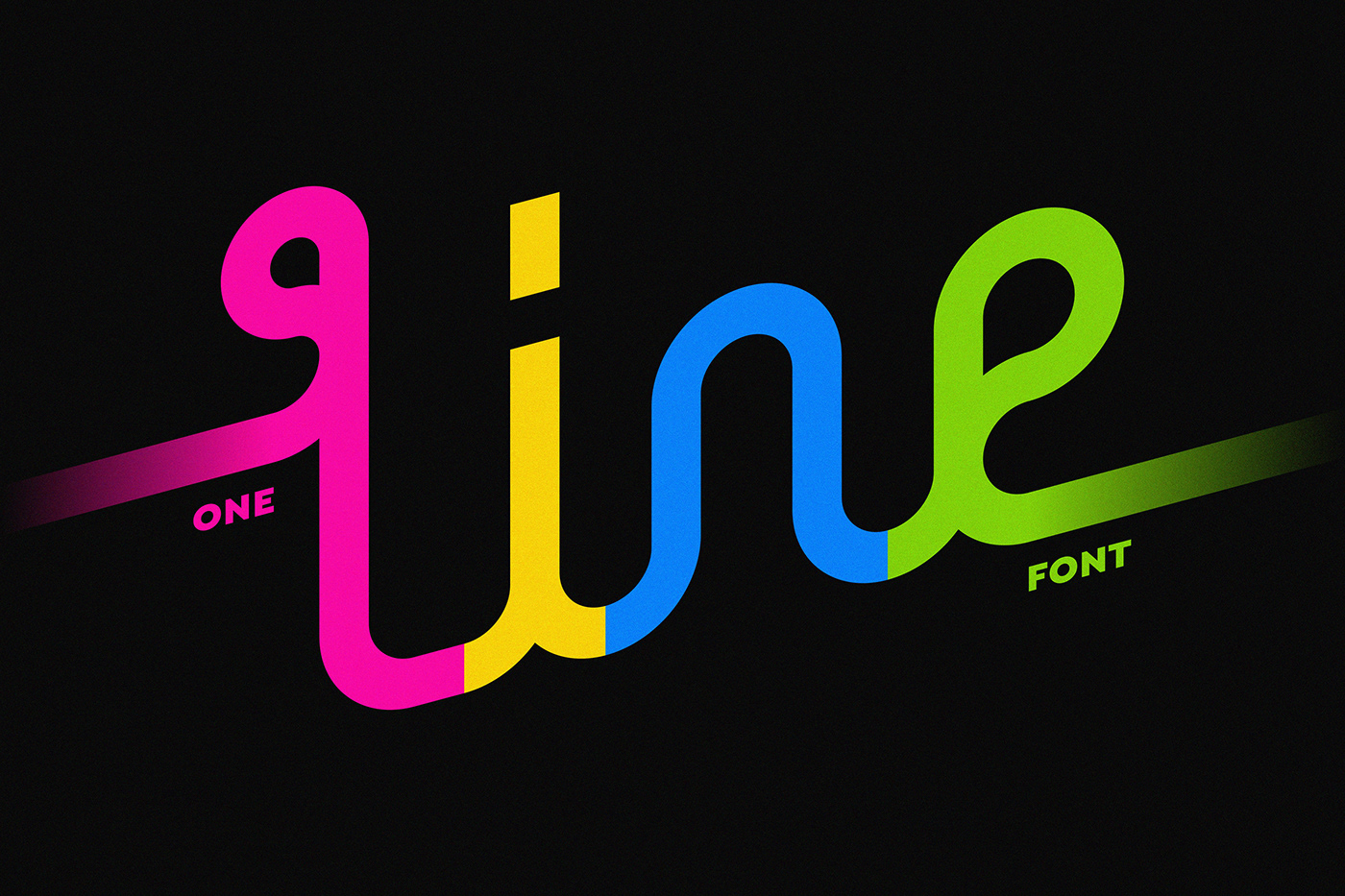 "continuous line" "one line" "single line" continuous creative font Latin line One Typeface