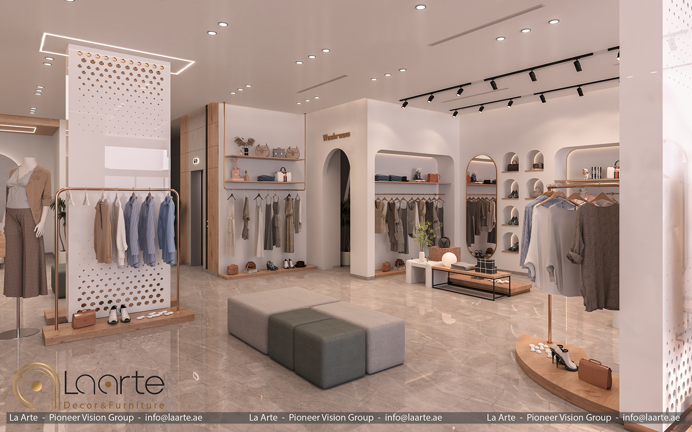 clothes Garments fashion design modern interior design  visualization 3ds max vray Retail shop