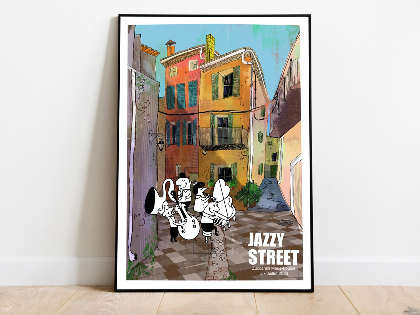 poster jazz Musique Procreate ILLUSTRATION  PROCREATE ART digital illustration art cartoon Drawing 
