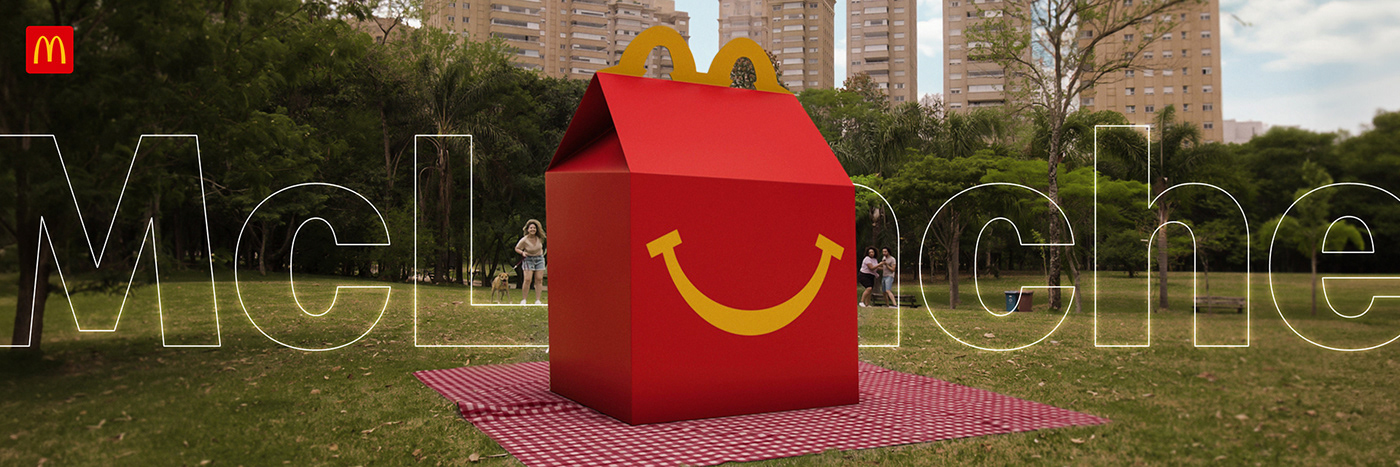 fooh McDonalds Happy Meal Advertising  CGI 3D composition dooh OOH vfx