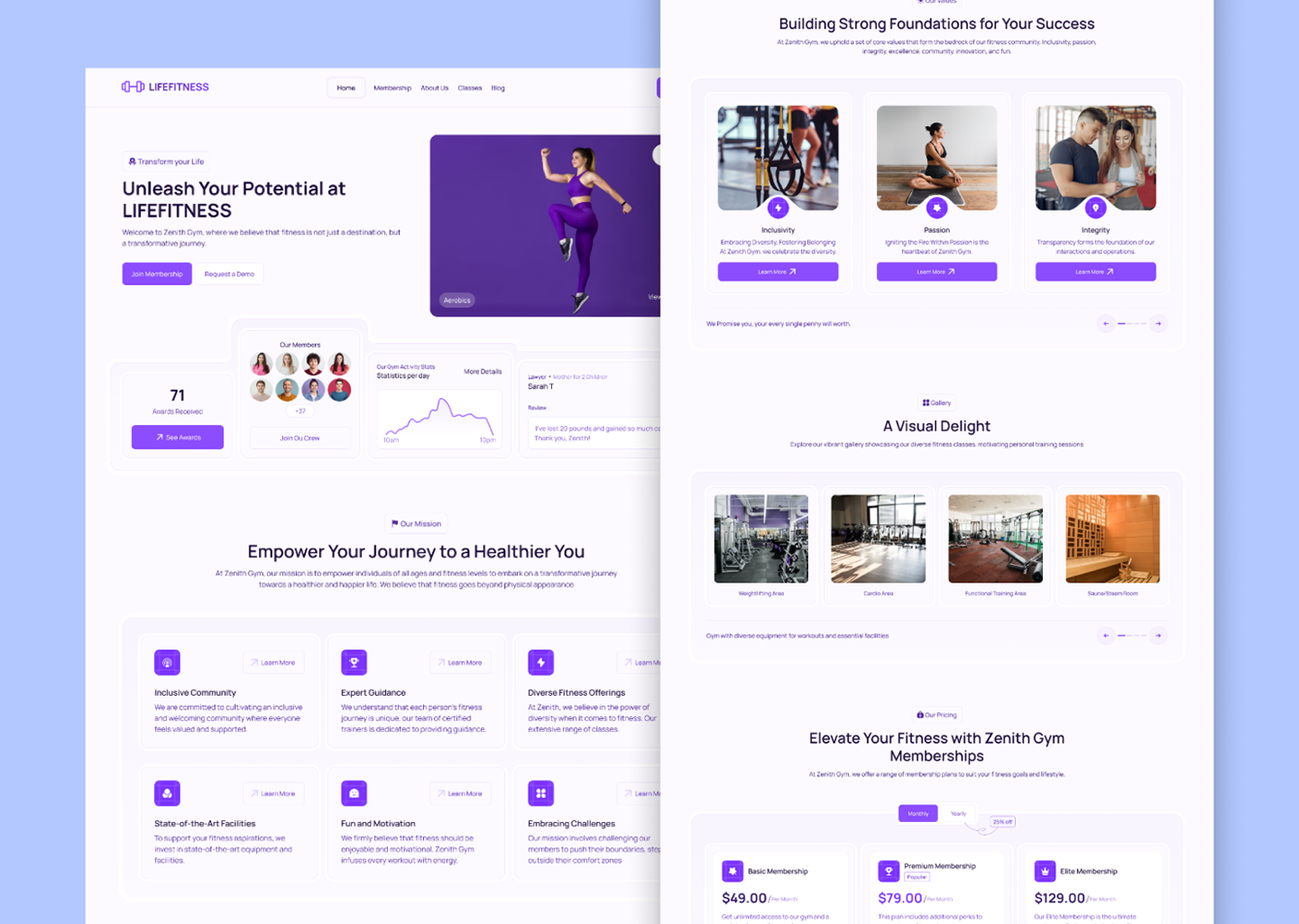 gym sport Yoga yoga studio Website Website Design landing page landing pages UI/UX Social media post