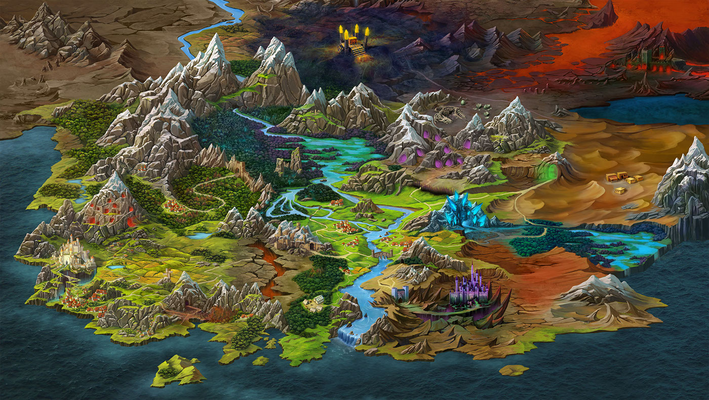 Game Map,World Map,fantasy map,Иллюстрация,Цифровое искусство,Игровой дизай...