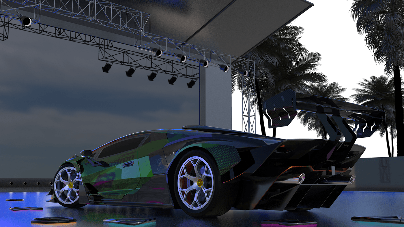 forza car automotive   3D Render 3ds max vray visualization lamborghini Racing