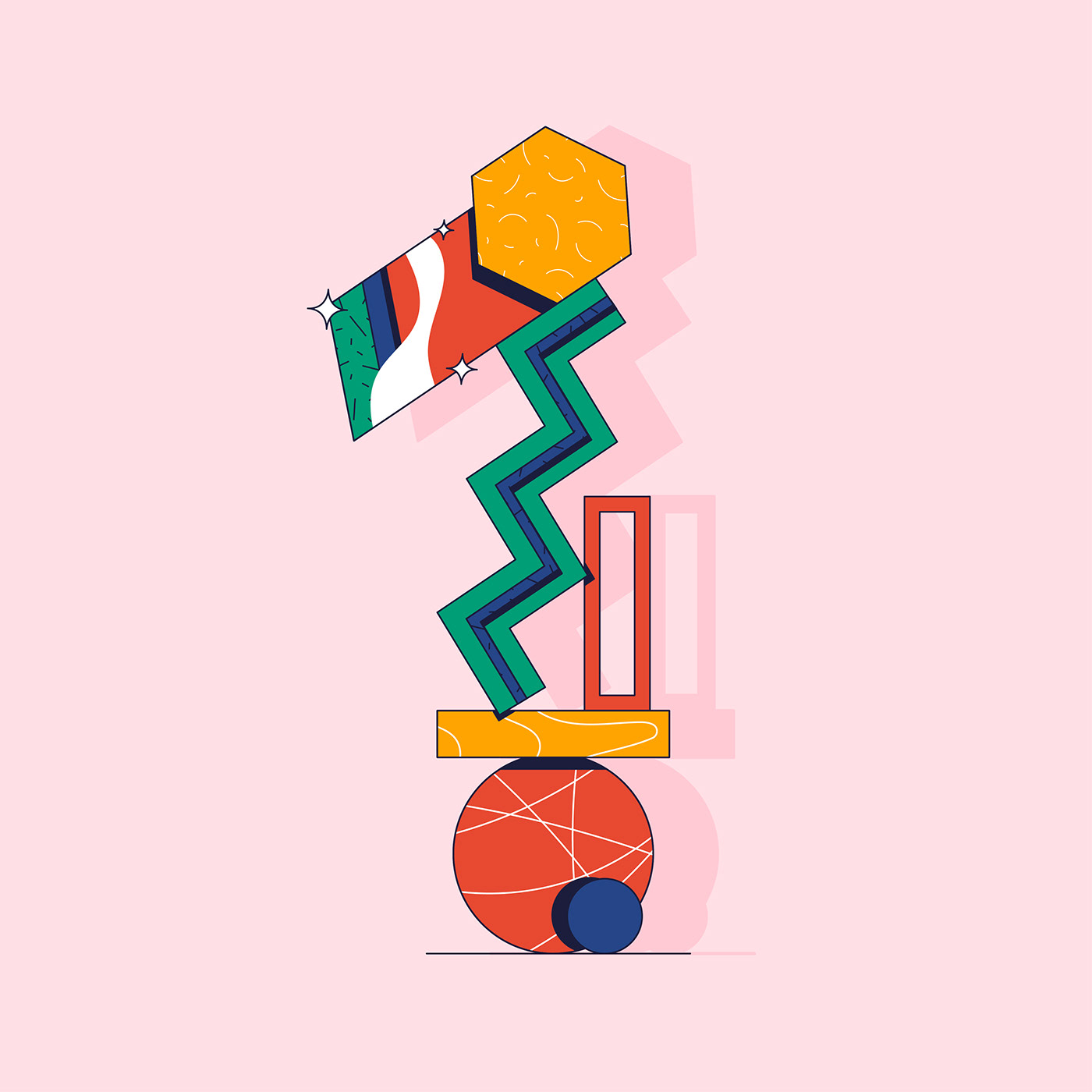 gif Nike objects Shadows 36daysoftype lettering Character shapes plants type