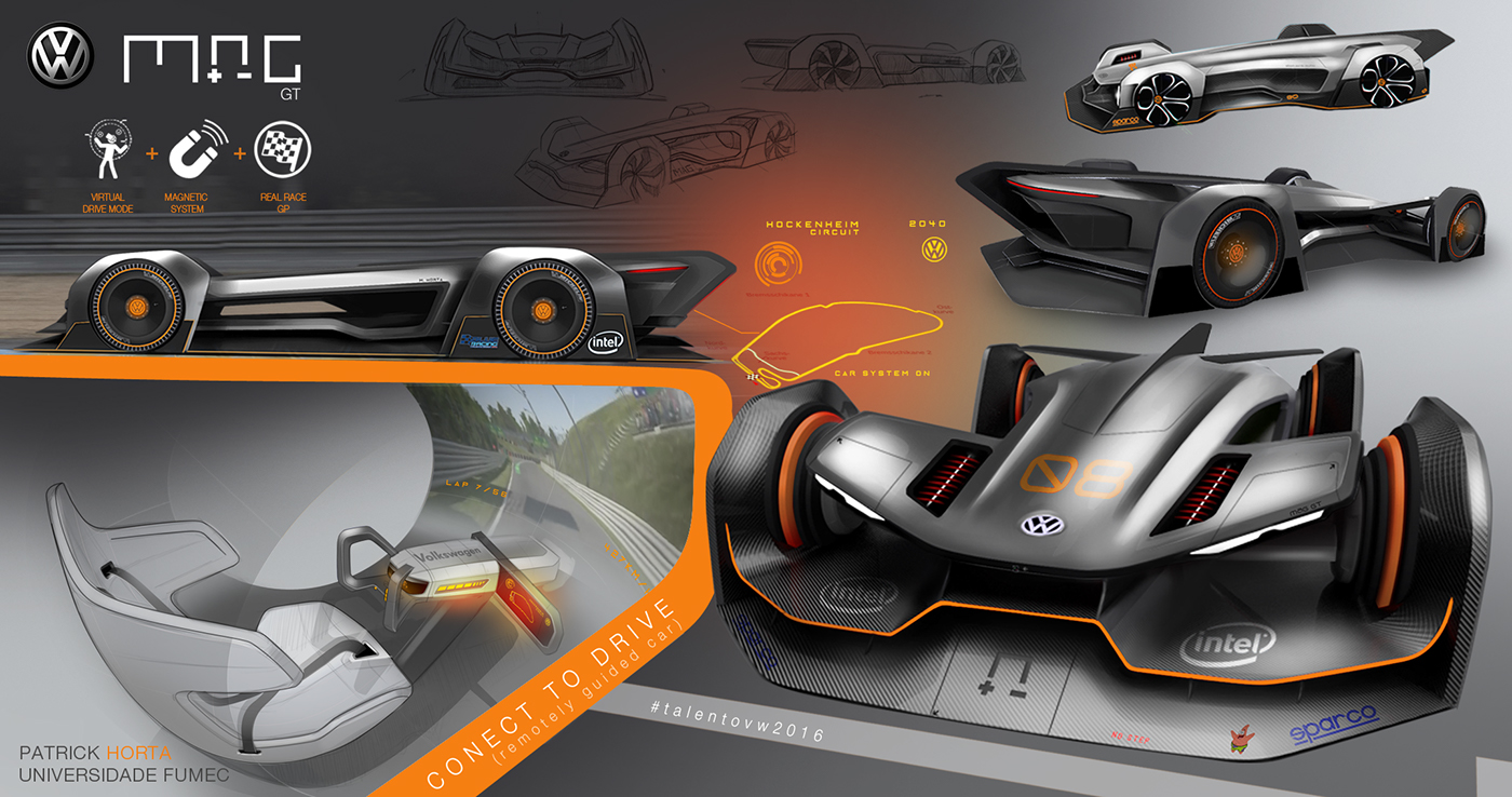 volkswagen design car design Automotive design rendering sketching product design 