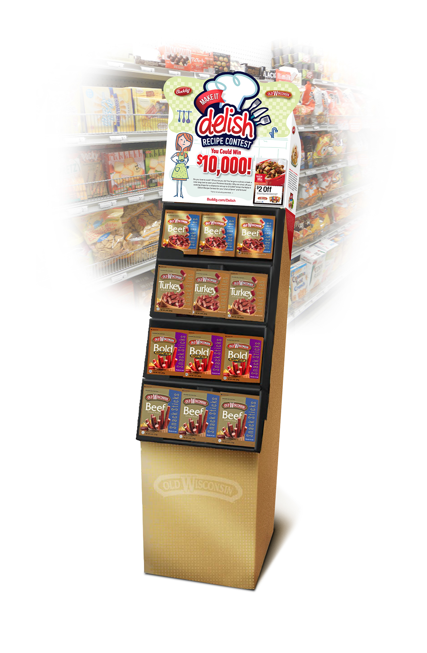 Buddig lunchmeat branding  contest agency Website Design print Food  healthy in-store diplays
