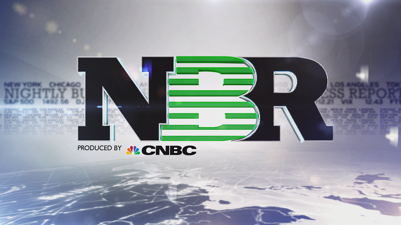 television broadcast tv motion graphics  CNBC cbs animation  3D branding 