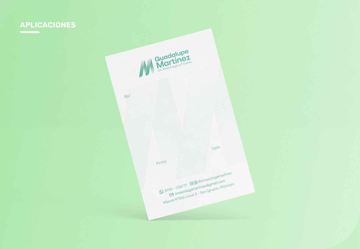 kinesiologia consultorios Manual de Marca Logo Design adobe illustrator brand identity visual Brand Design fisiatria misiones argentina