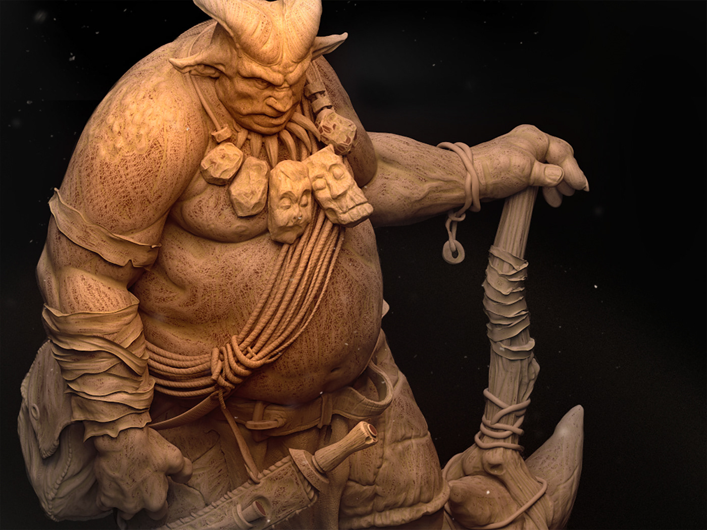 3D 3d modeling Character creature fantasy keyshot Render sculpting  sculpture Zbrush