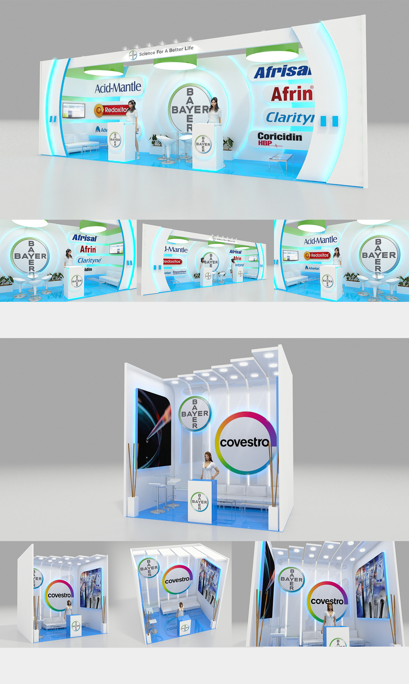 Bayer Exhibition Design  industrial design  3dsmax vray Stand booth photoshop motion