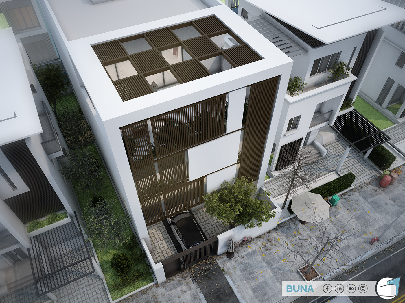 3D architecture Buna design exterior Render residential Villa visualization