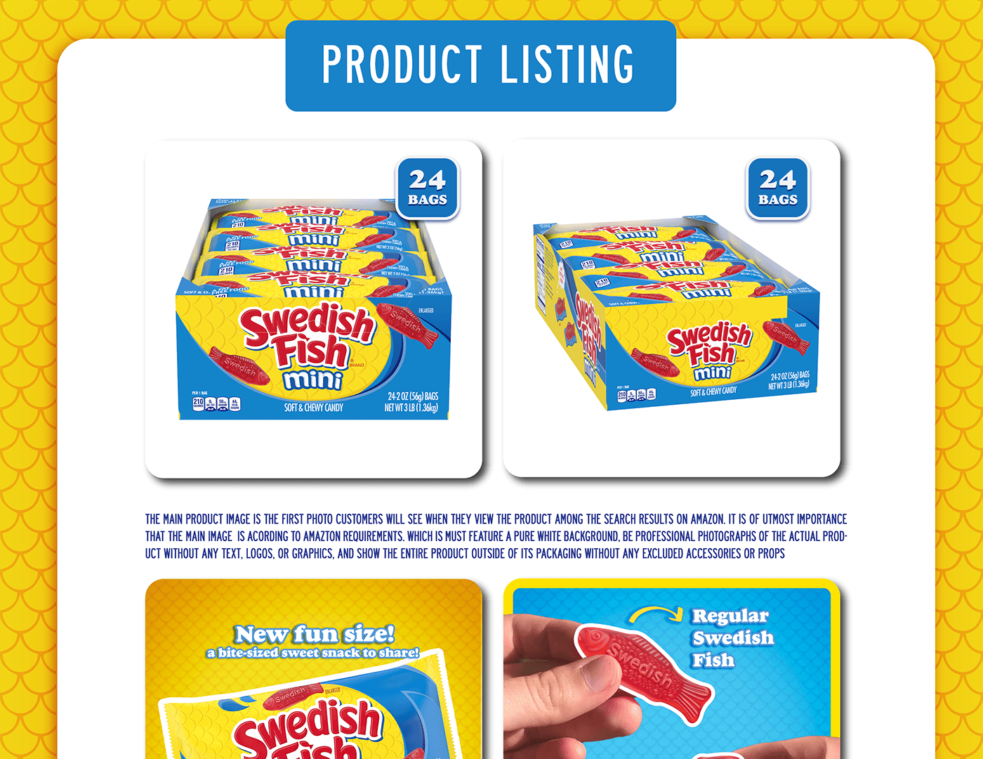 Swedish Fish Candy Amazon Listing amazon ebc Amazon product listing A+ Content listing design Listing Images EBC Design Amazon A+ content