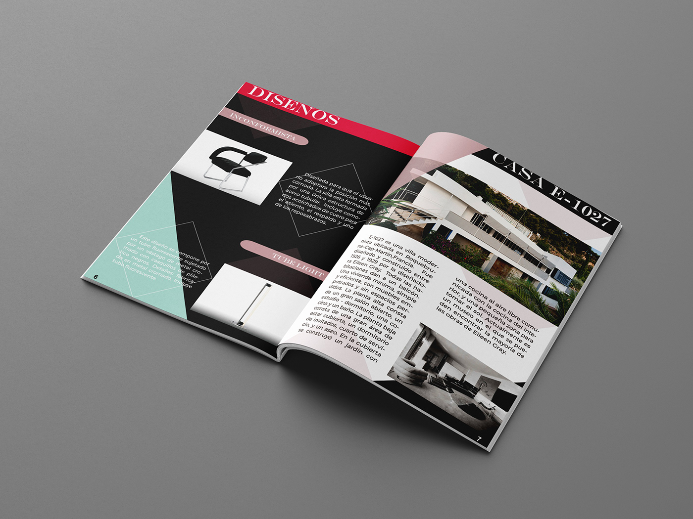architecture Diseño de Interiores Eileen Gray exterior geometria interior design  magazine Magazine design modern revista de diseño