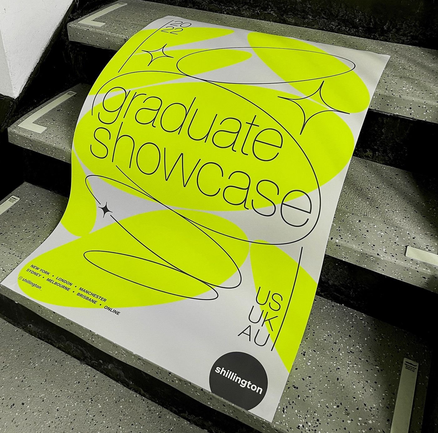certificate Exhibition  geometric gradshow graduation invite neon social media visual identity Website
