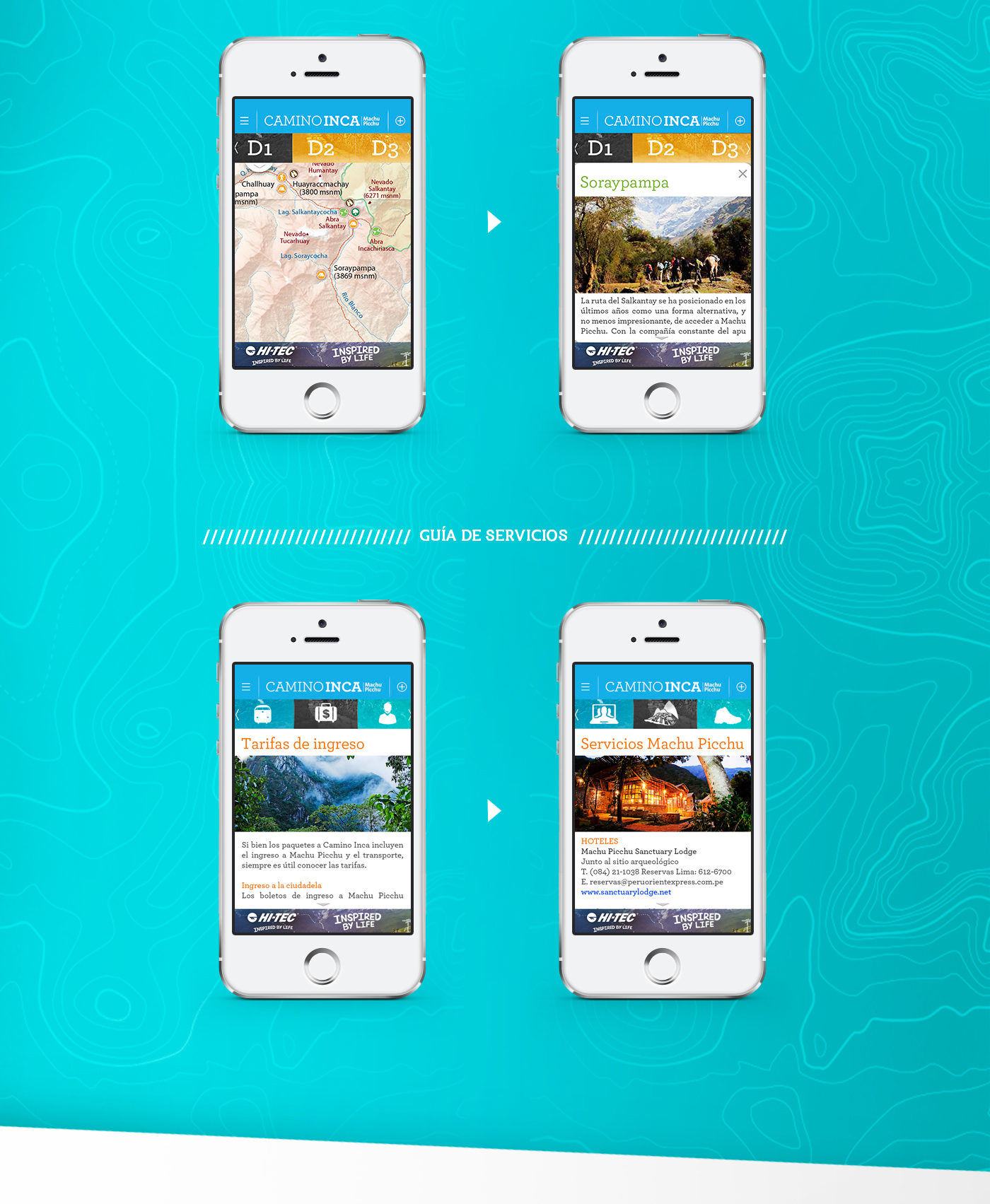 hitec camino inca app qualia jonanegbu guía silvestre rutas peru design interactive brand Web