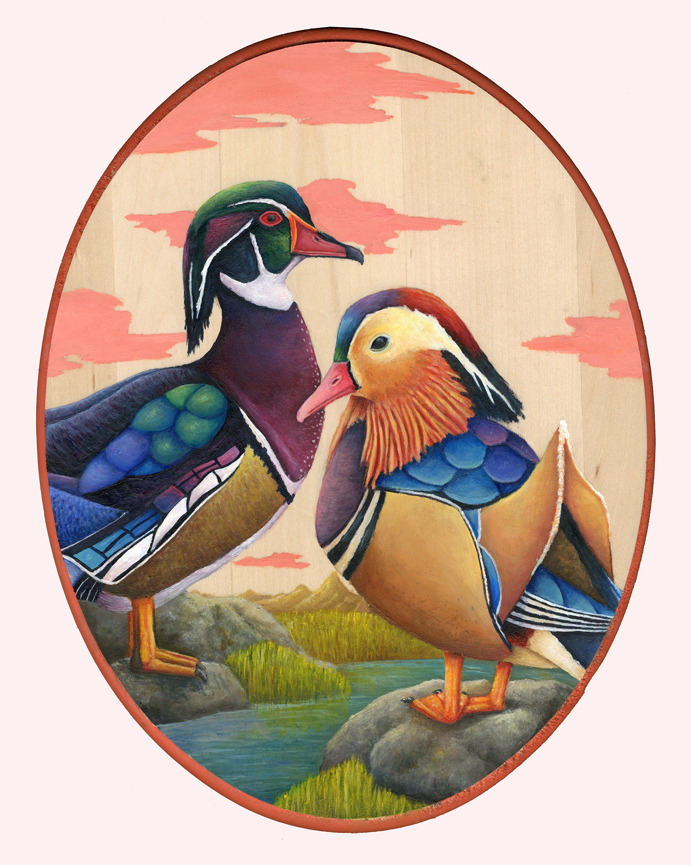 scientificillustration scientific animals birds ornithology painting   surrealism popsurrealism massart