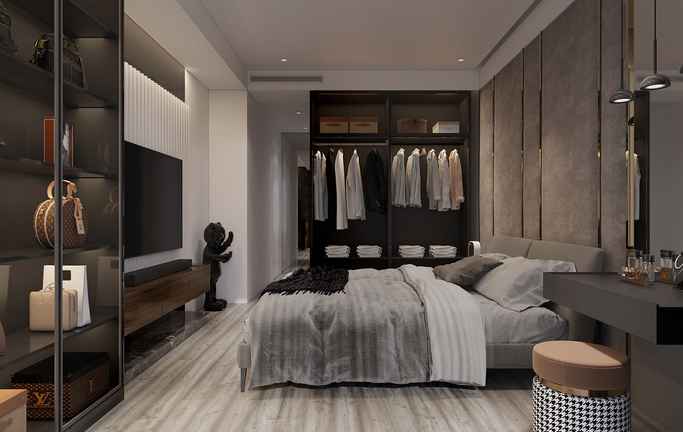 interior design  3ds max visualization Render bedroom design bedroom 3D modern