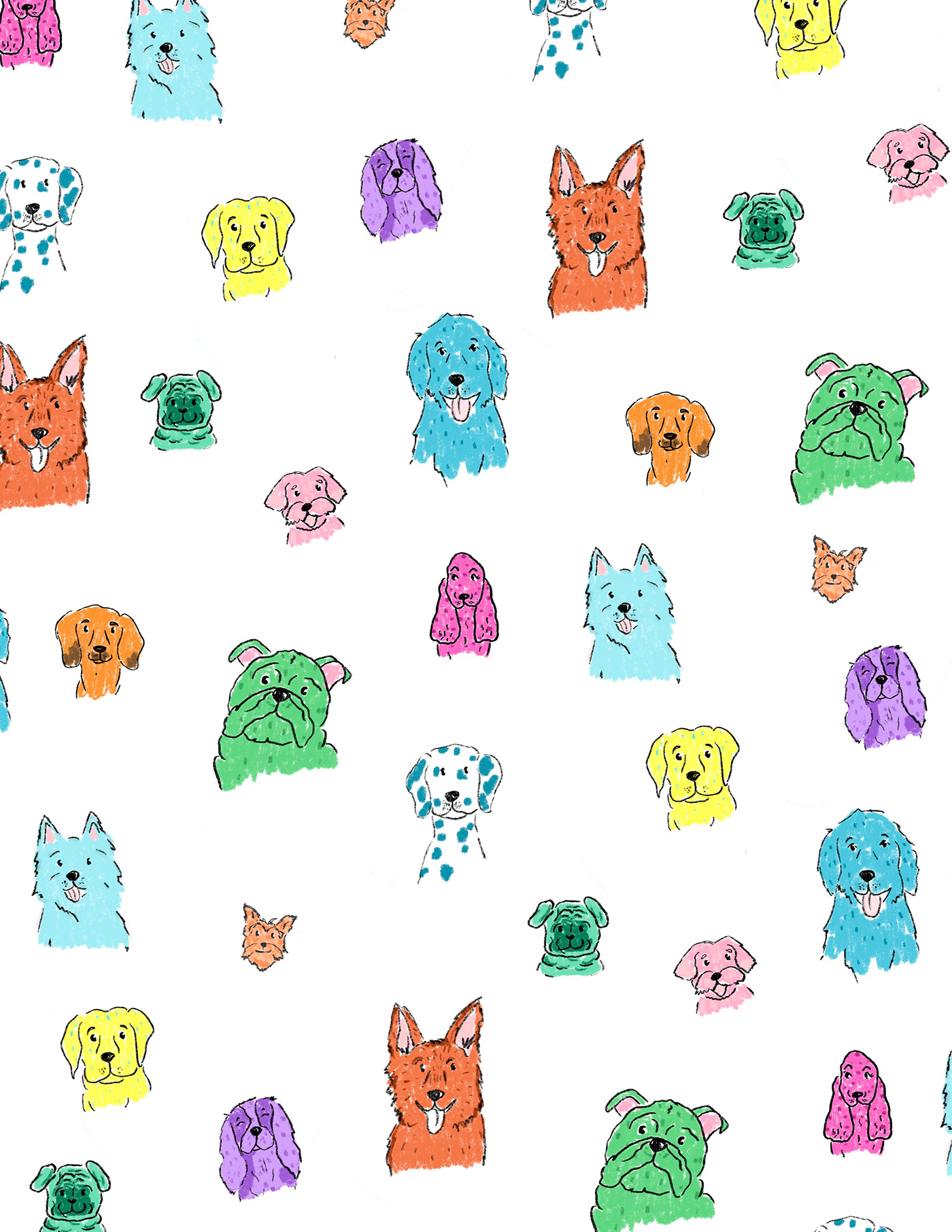 dogs Patterns seamless