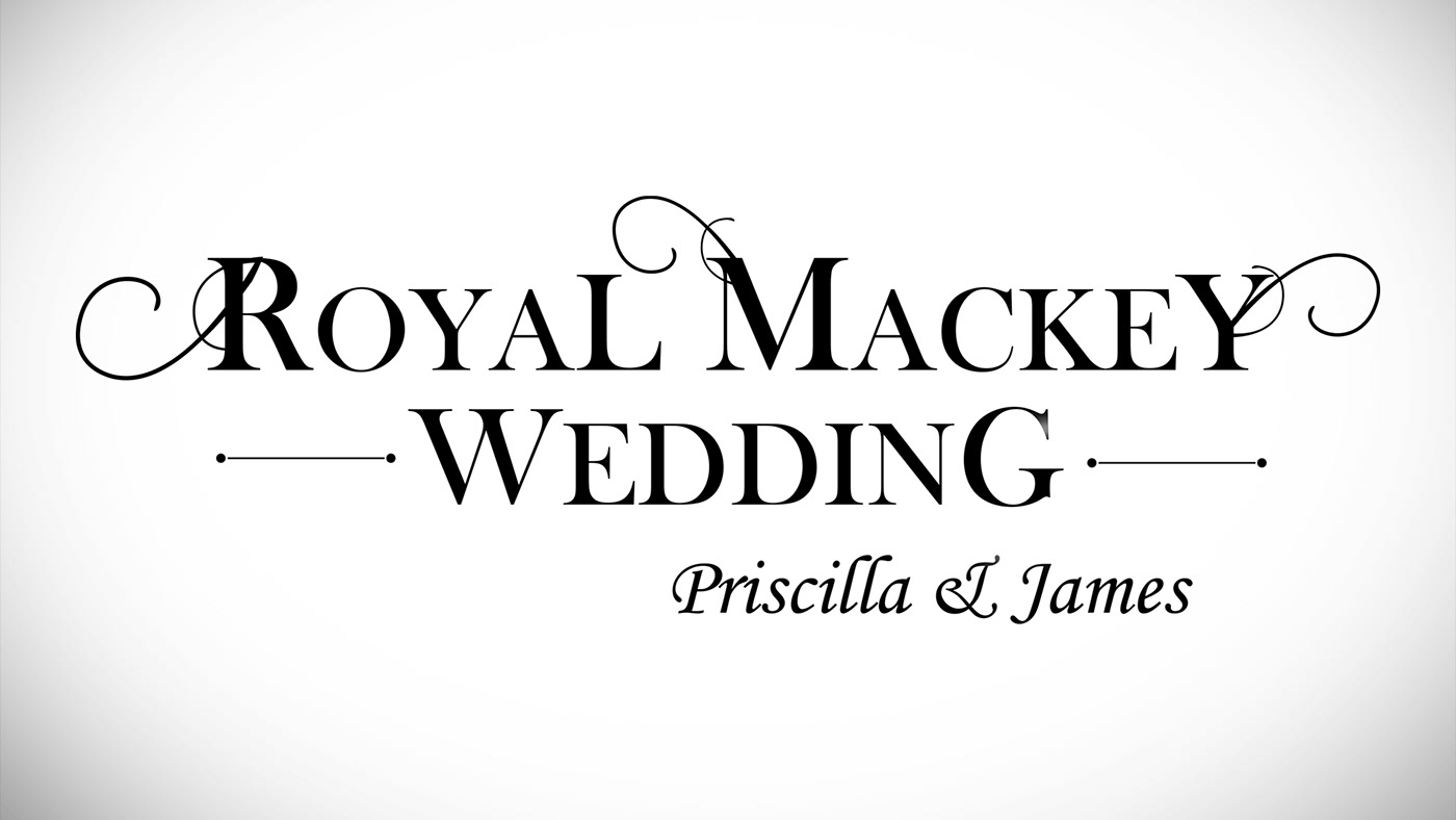 James R Mackey Priscilla Claudio-Mackey Royal Mackey Wedding wedding branding wedding design