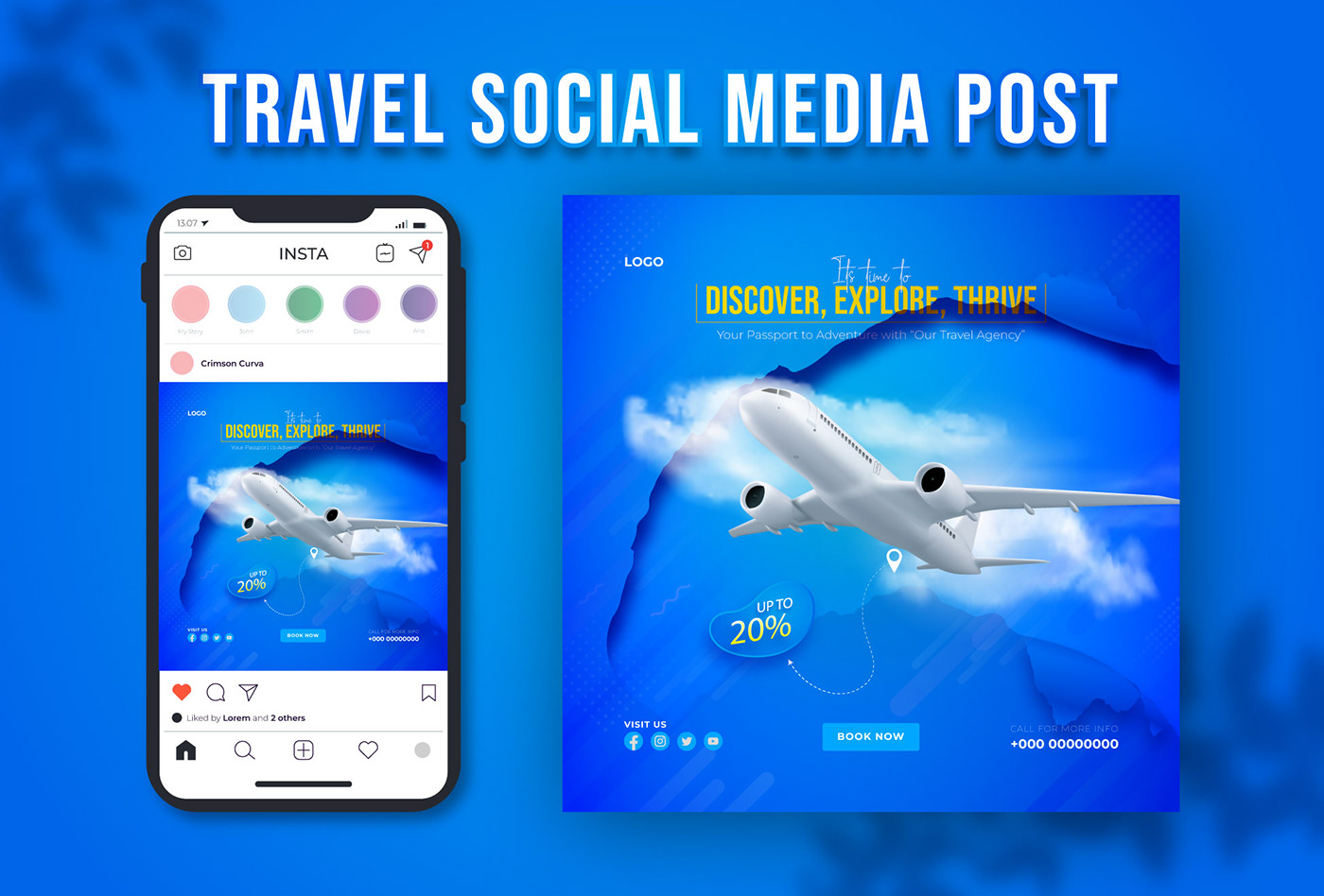Travel Travelling Tour Poster Social media post Socialmedia advertisement travel agency Graphic Designer creative poster Vector Poster
