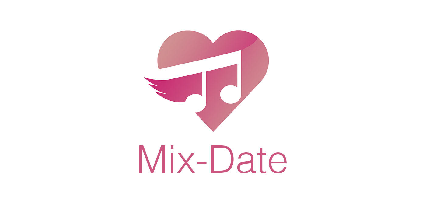 app date Dating dating app design heart logo music note romance