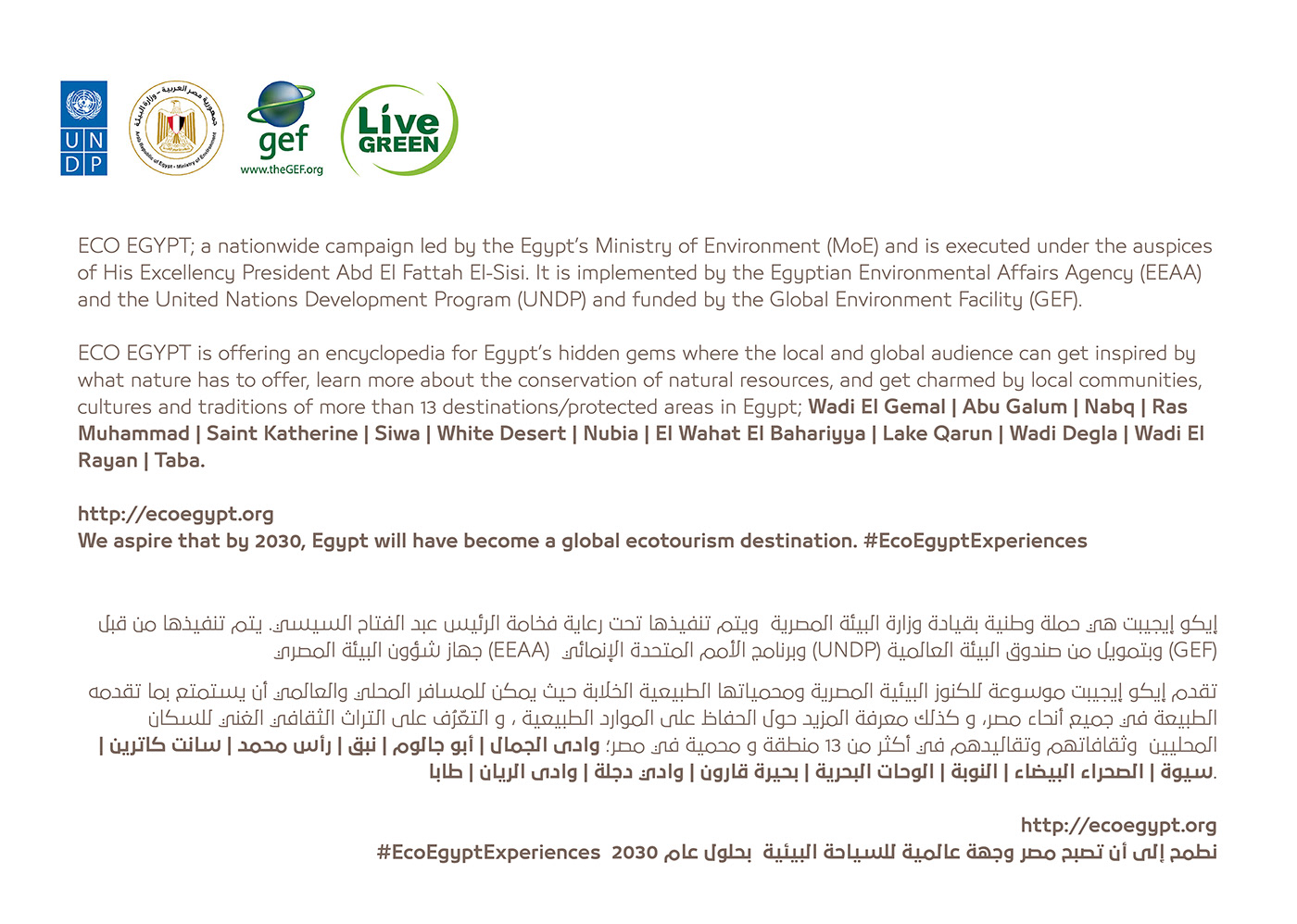 Arab citybranding community destinations east ecotourism egypt local Sustainability