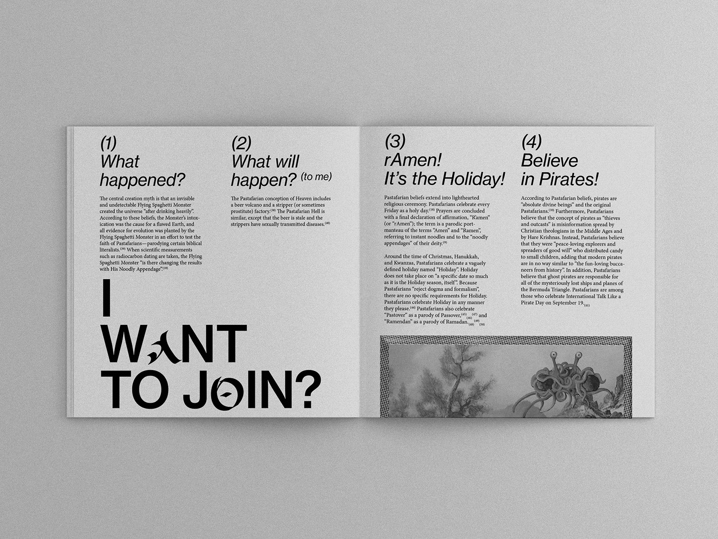 john caserta type 3 typography   Wikipedia Entry book fsm Creationism book design Booklet