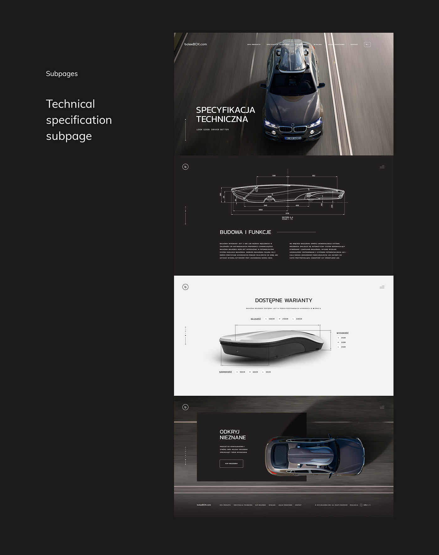 Web Webdesign car automotive   premium Auto dark catalog Catalogue brochure