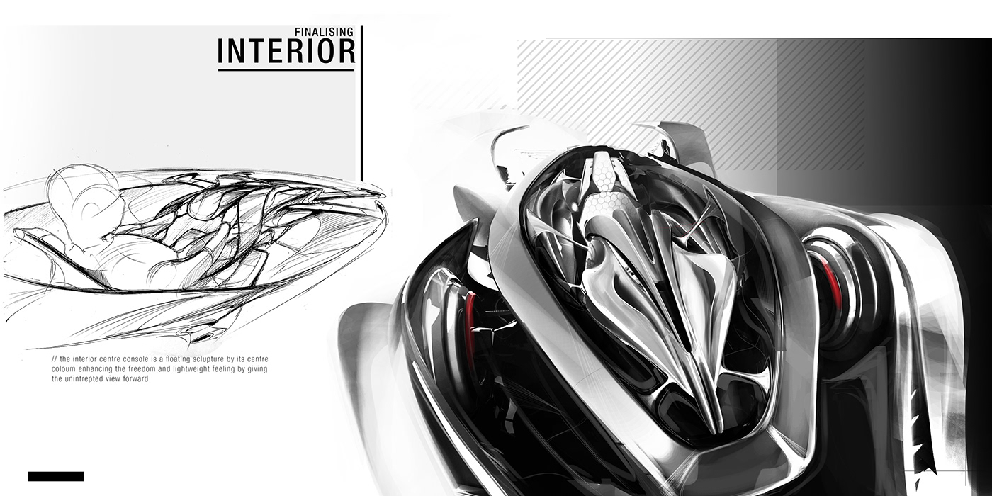 McLaren Automotive design car design exterior design interior design  sketching future Driving Scenerio 2040 sports car