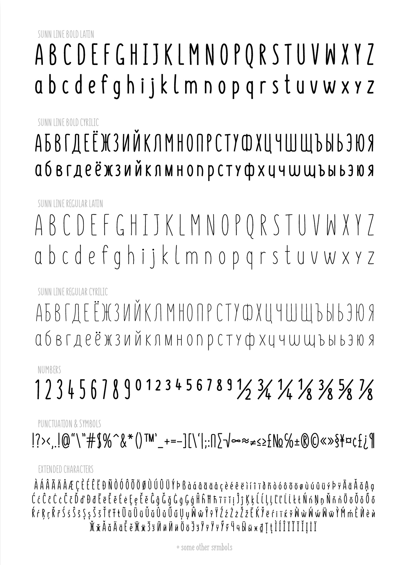 Sunn Line Extended Font On Behance