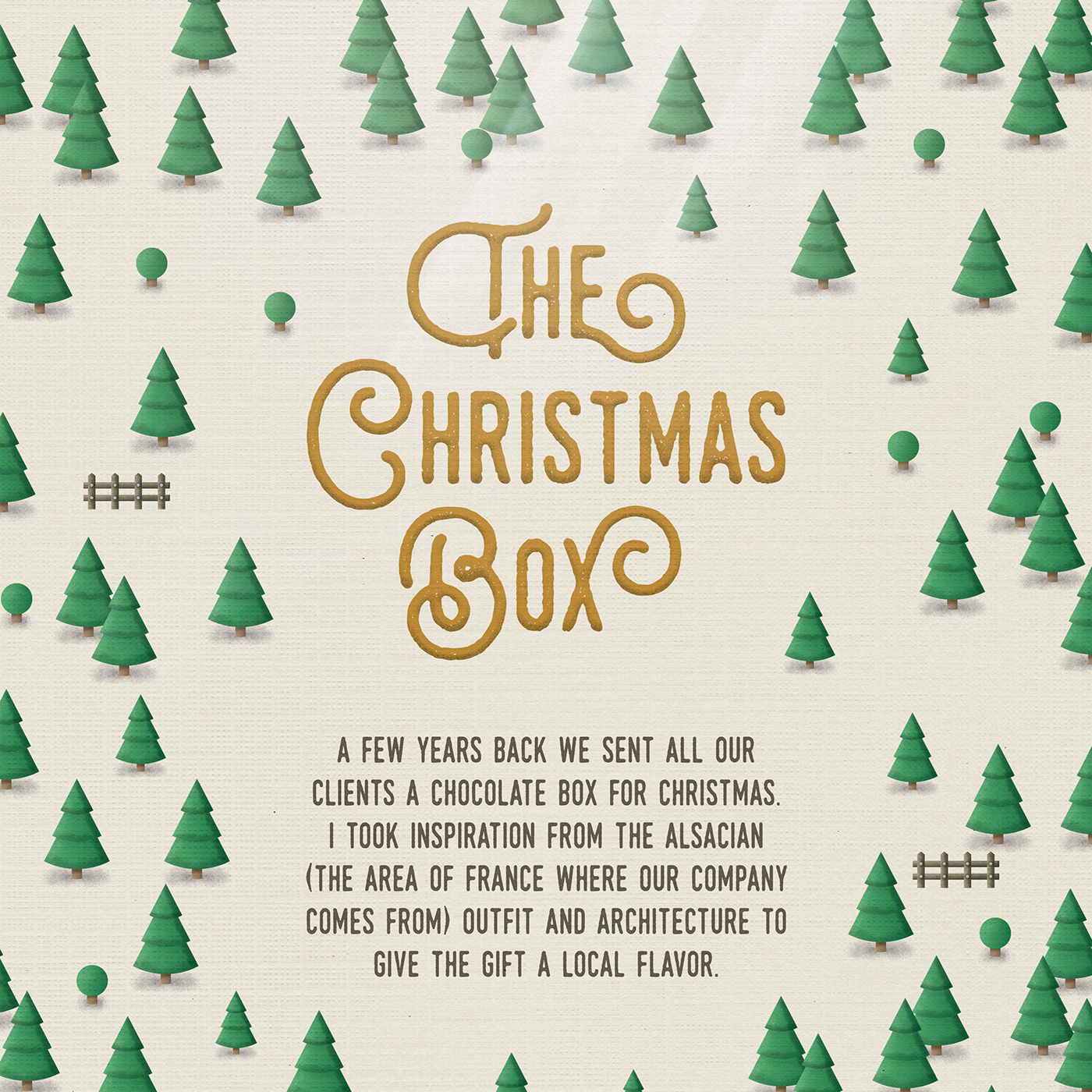 Christmas Packaging ILLUSTRATION  vintage box gift alsace Santa Claus card greetings