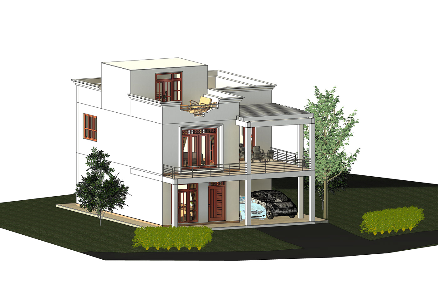 architecture architect Revit Architecture 3D visualization modern exterior model BIM bim modeling