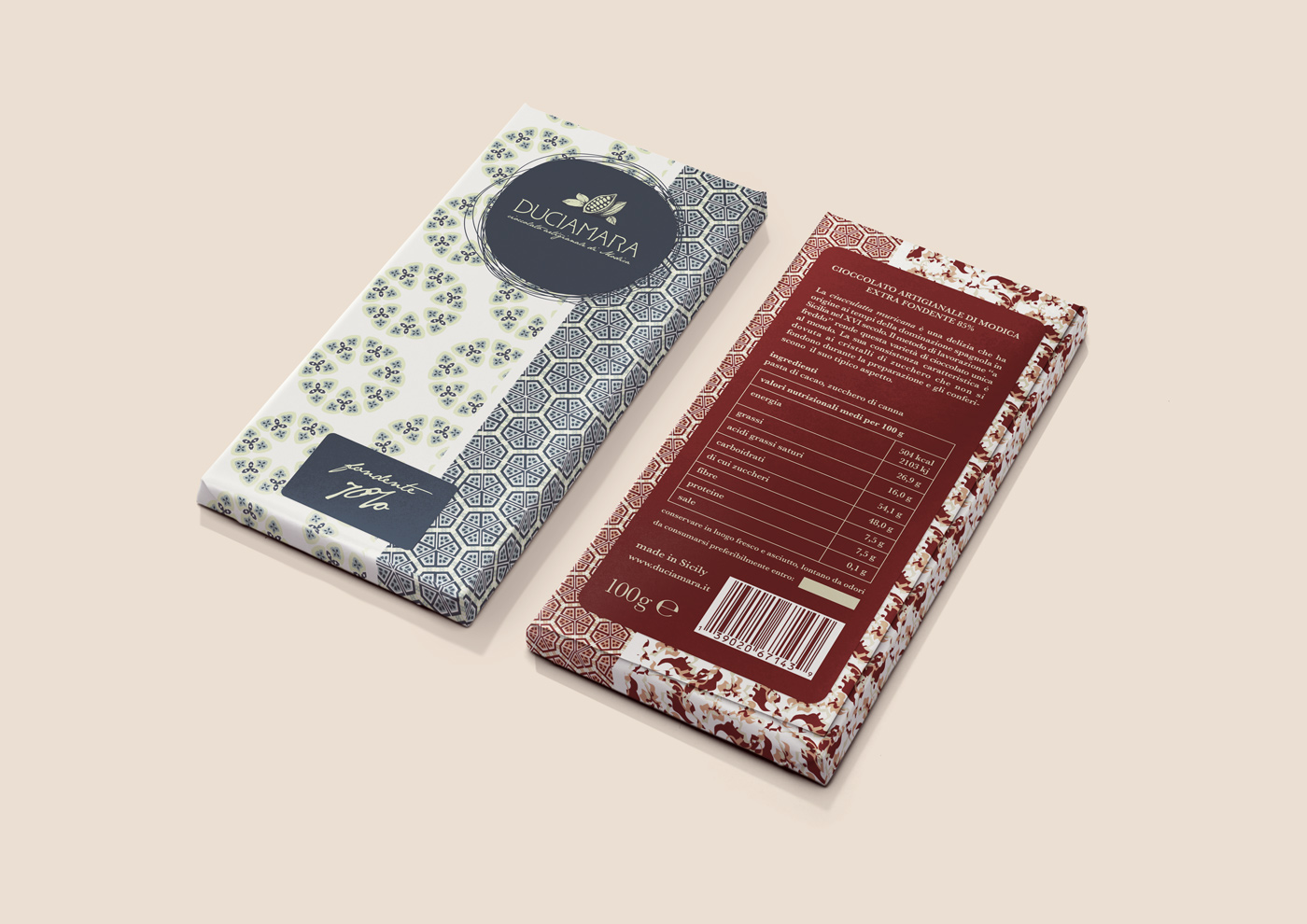 Duciamara modica sicily chocolate flavors sketches logo Label Patterns handcraft