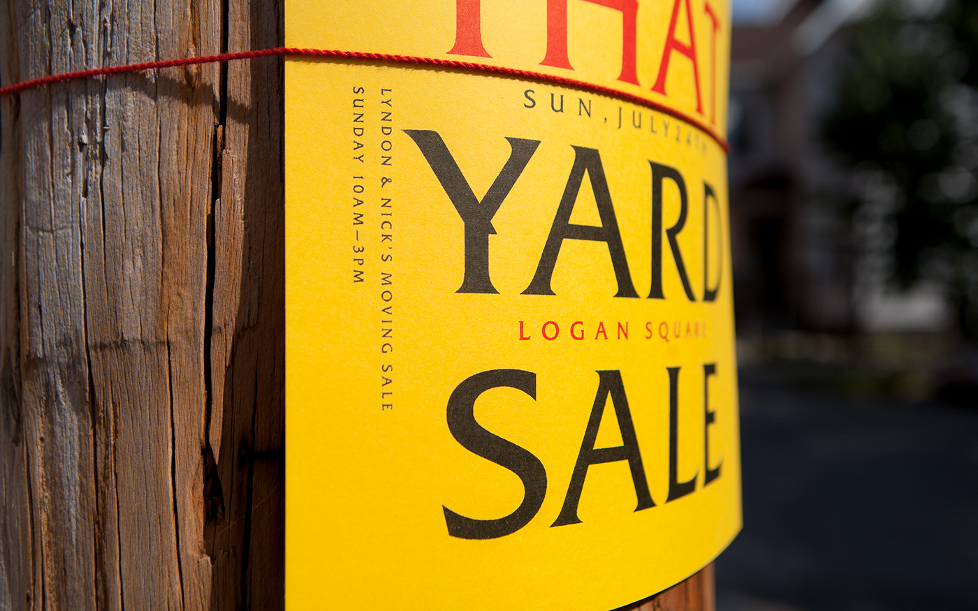Adobe Portfolio Friz Quadrata yard sale poster system Street Art  Riso risograph customized type