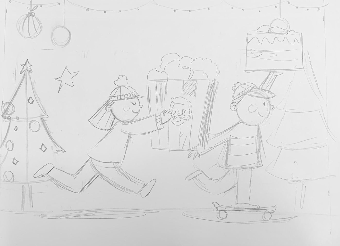 Character children illustration Christmas Editorial Illustration ILLUSTRATION 