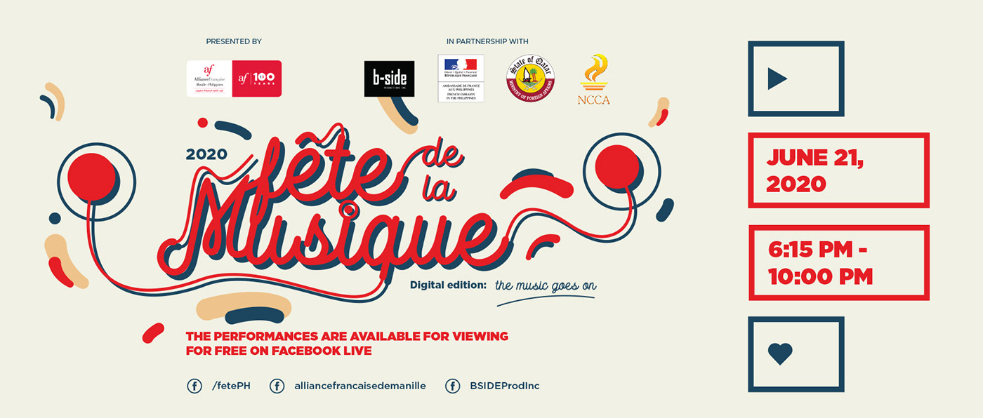 branding  festival fete de la musique graphic design  ILLUSTRATION  logo Manila music typography   vector