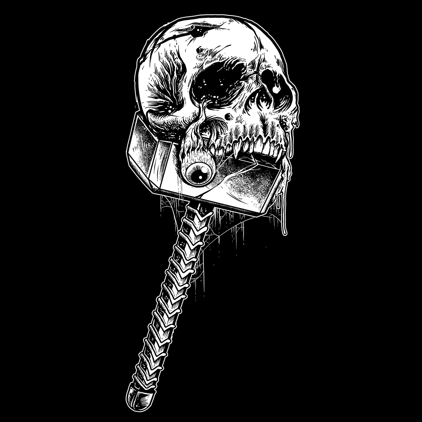 Drawing  art skull ILLUSTRATION  blackwork Deathmetal grincore Blackmetal gajahnakal