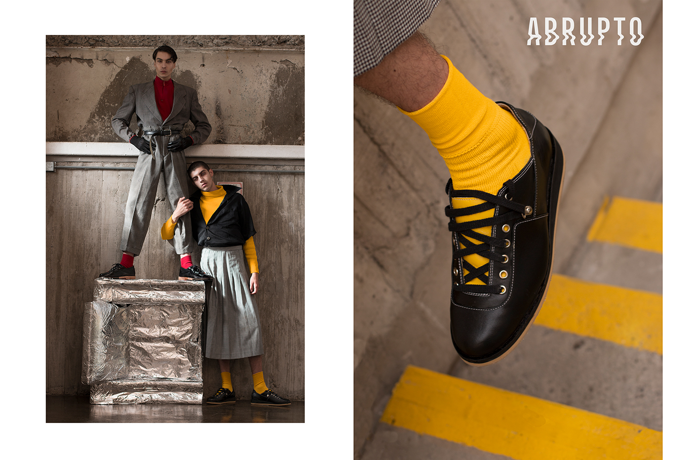 Fashion  men Campaña shoes art direction  Make Up models campaign chile designer