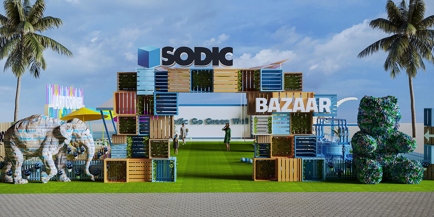 SODIC 3D modeling Render Event gate