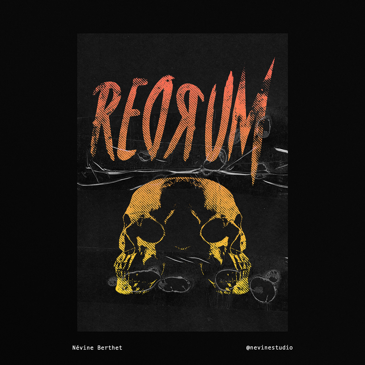 art direction  Art Director Creative Design dark editorial design  graphic design  neon poster redrum shirt design